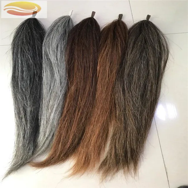 
Best Price Natural White False Horse Tail Hair For Sale 