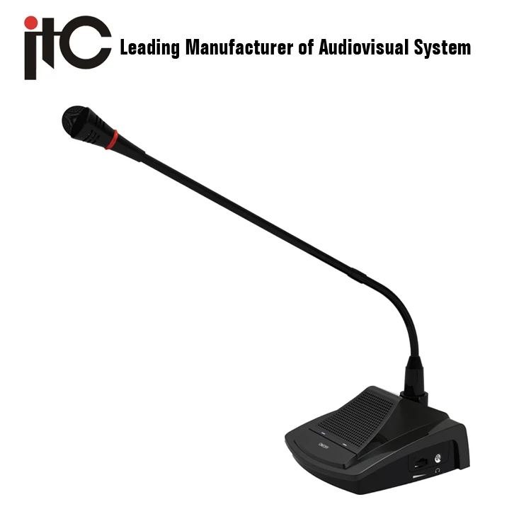 ITC TS-0602 серии «гусиная шея» Тип системы микрофона конференц-зала с защитой от повреждений и кольцом индикатор