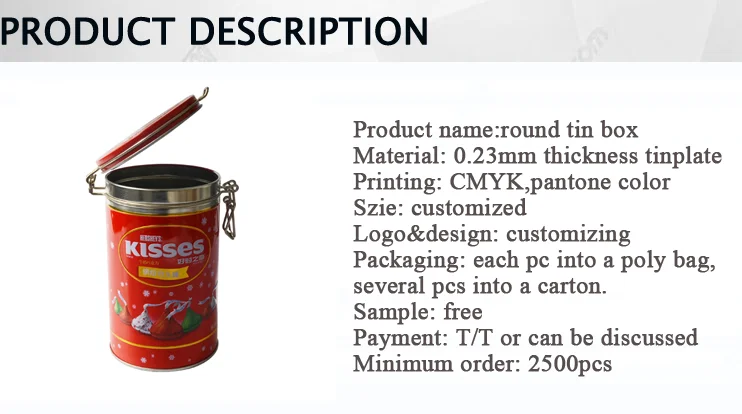 hot sale airtight round candy tin can high garde tea coffee tin box with lock