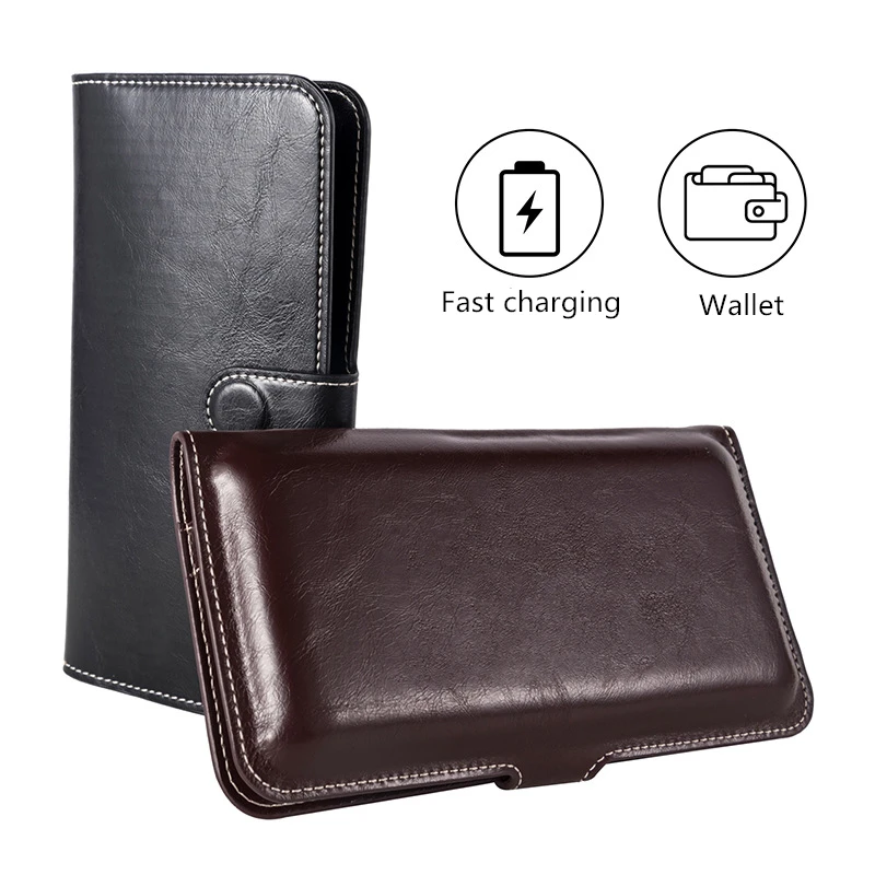 2019 New Design High quality 6000mAh Wireless Charging Leather Wallet Power Bank