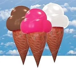 2024 Hot Sale inflatable snow cone, inflatable ice cream cone for advertising