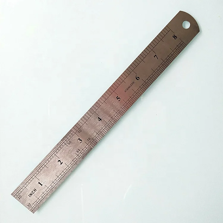 High precision straight measuring 20cm stainless steel ruler