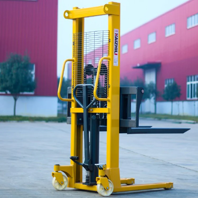 HaizhiLi Handling Equipment 2000KG 2000mm Hand Fork Lift Hydraulic Manual stacker