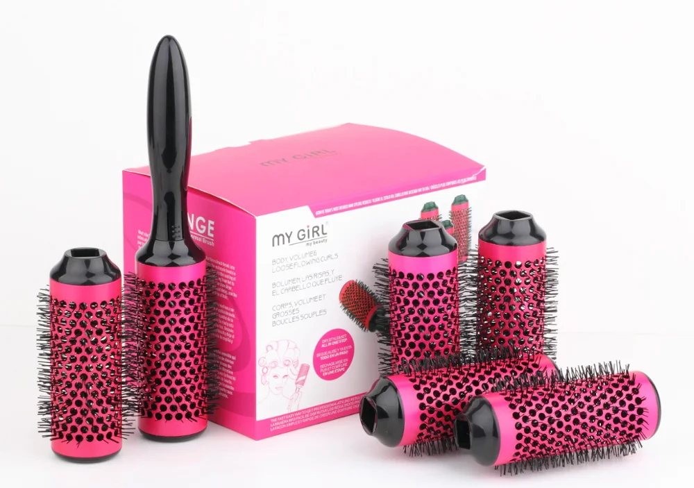 MY GIRL round barrel Anti-Static ceramic hair brush Set