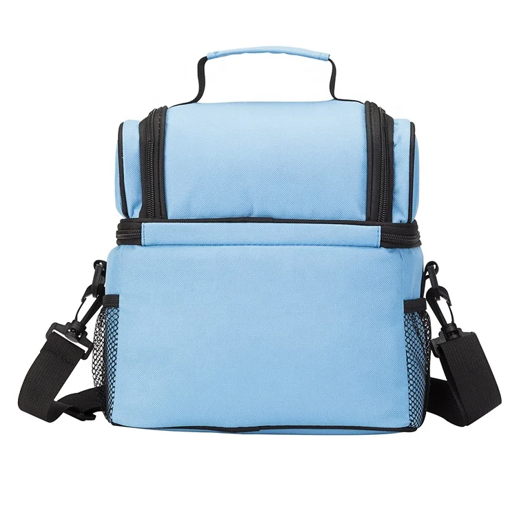 Heopono High Quality Fitness Eco Friendly BPA Free Waterproof Polyester Women Men Adults Branded Large 2 Compartments Lunch Bags