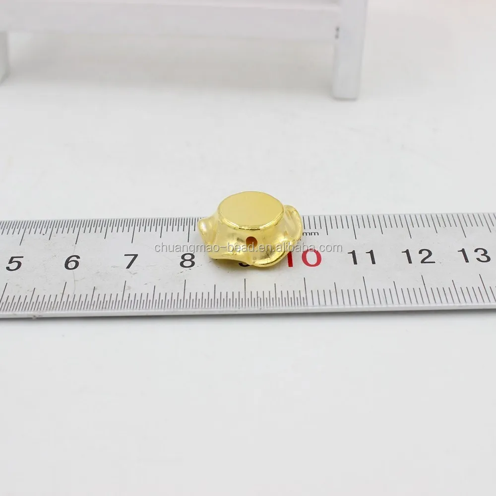 CCB beads plastic rose shaped gold plating beads