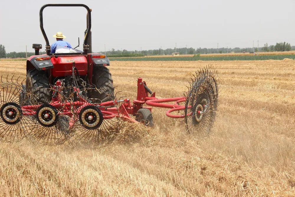 
China cheap price mini agricultural hay finger wheel rotary rake machine for sale 