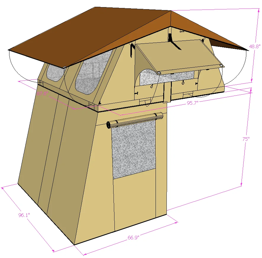 Best China Suppliers 4wd Offroad Car Rooftop Tent with Annex Room SRT01S-76
