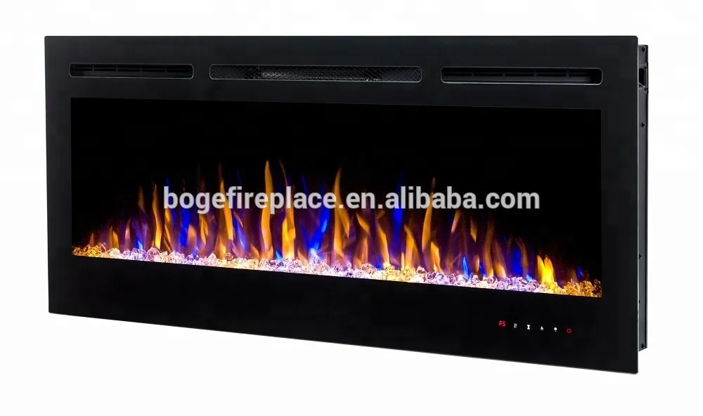 50 inch big size wall mounted and build in electric fireplace
