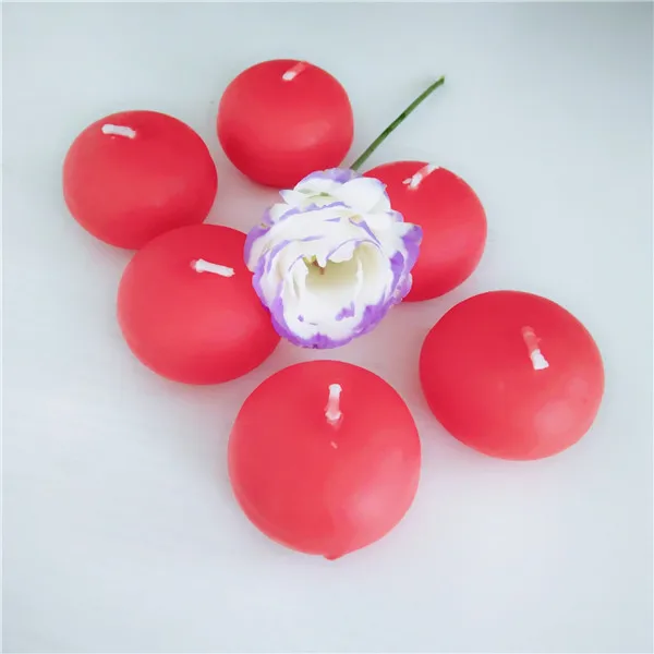Wholesale hot sale red scented floating candle gift set