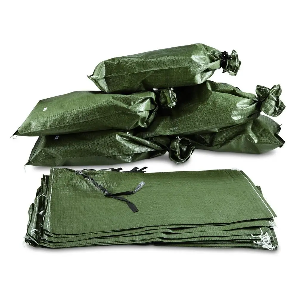 Green military pp woven sand bags polypropylene