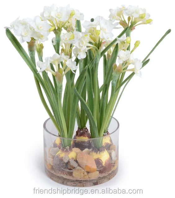 
Бумажный белый цветок, Нарцисс, лампочки 