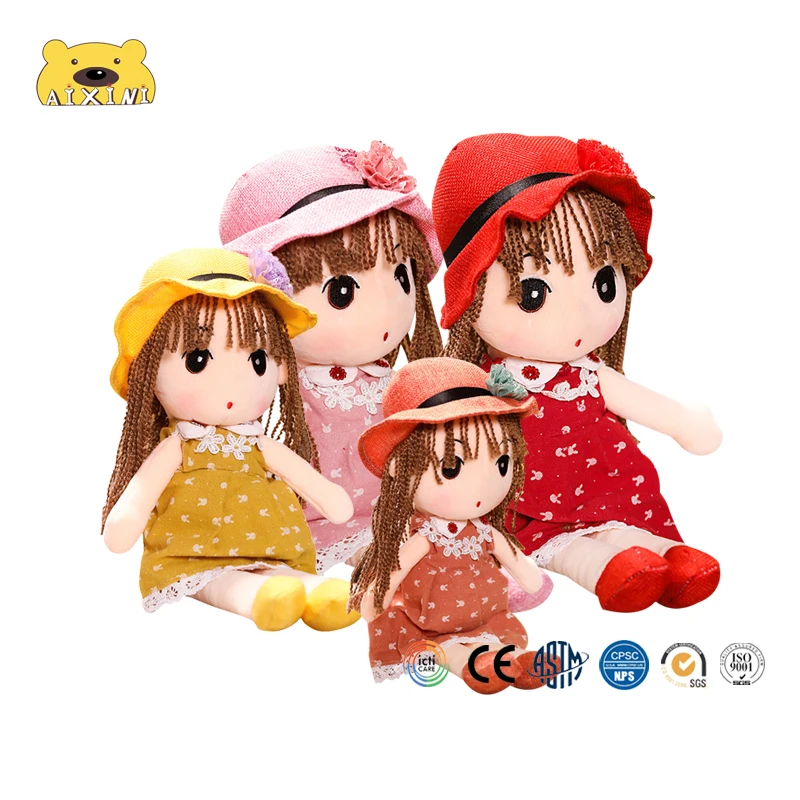 Милая плюшевая нарядная кукла для девочки, мягкая набивная мягкая плюшевая набивная кукла для девочки, игрушка в подарок