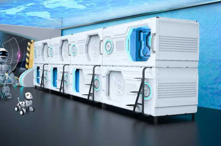 
Single apartment large space sleeping pod ABS materials capsule bunk bed 