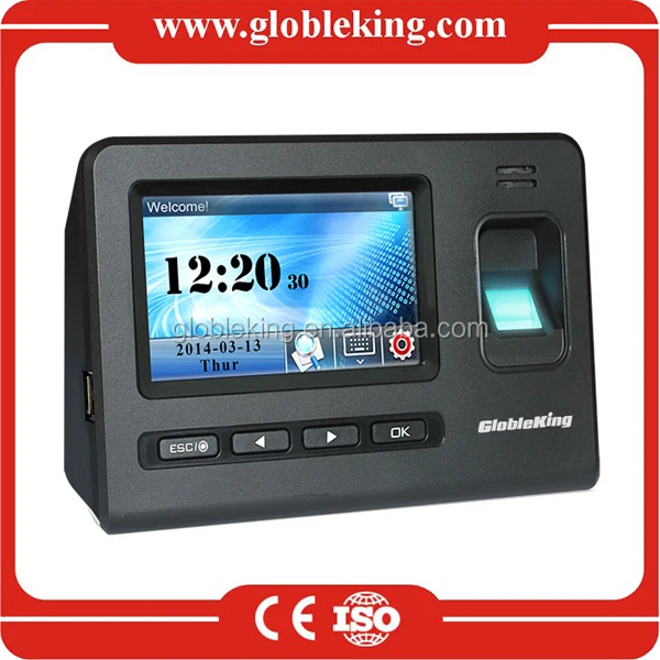 
4.3 Touch Screen biometric fingerprint time attendance with free software /RFID card /Backup Battery 