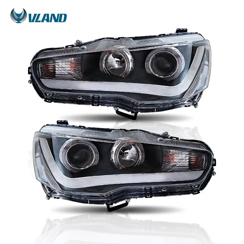 VLAND Factory wholesales Angle Eyes head lamp 2007-2017 fortis headlights CJ series For Mitsubishi Lancer ex