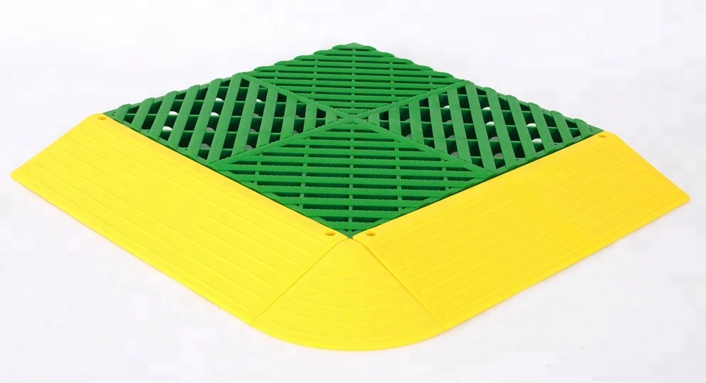 self-draining mobile carwash floor pp industrial interlocking garage floor tiles