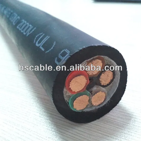 Type W Industrial Grade Single and Multiconductor Portable Round Power Cable