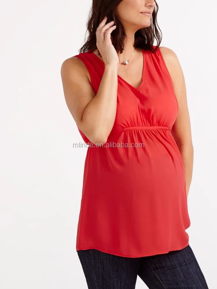 Sleeveless Saree Blouses Patterns Pregnant Women Fashion Chiffon Maternity Blouse Indian Women In Sleeveless Blouse