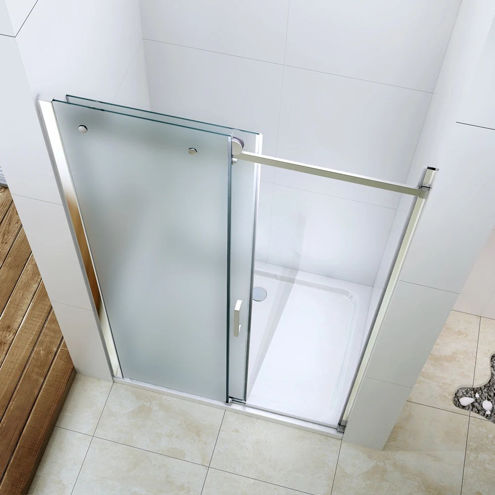 8MM Tempered Glass Shower Sliding Door Frosted Glass Bathroom Door