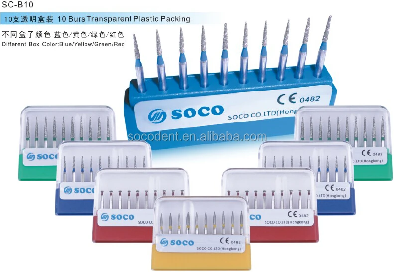 Manufacturer High quality dental surgical bur 10pcs/box best price dental diamond burs
