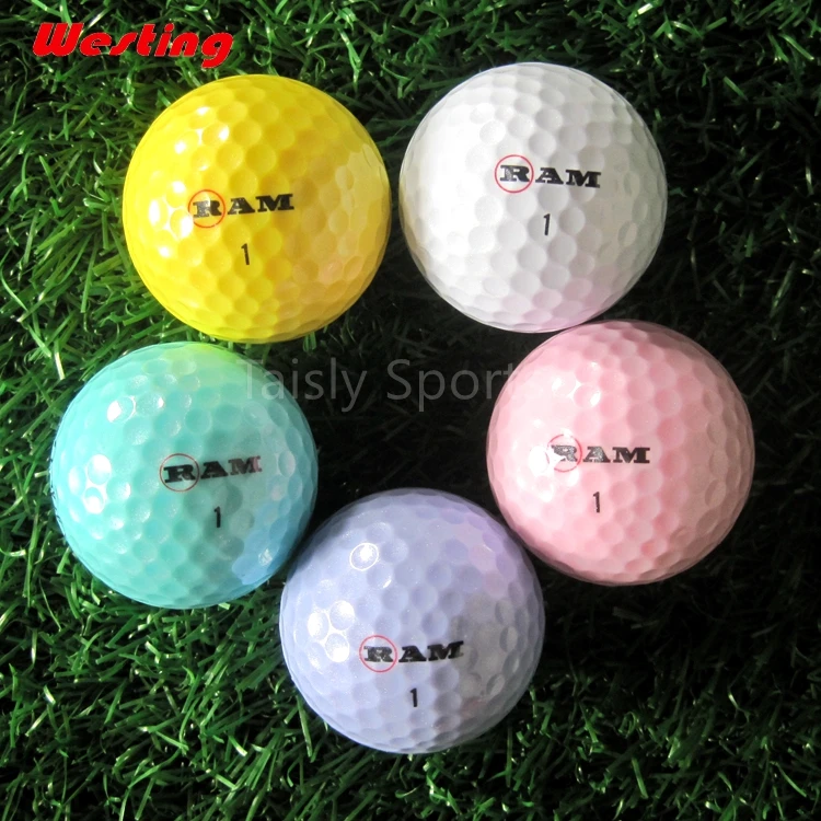
low price golf ball green color tournament ball 