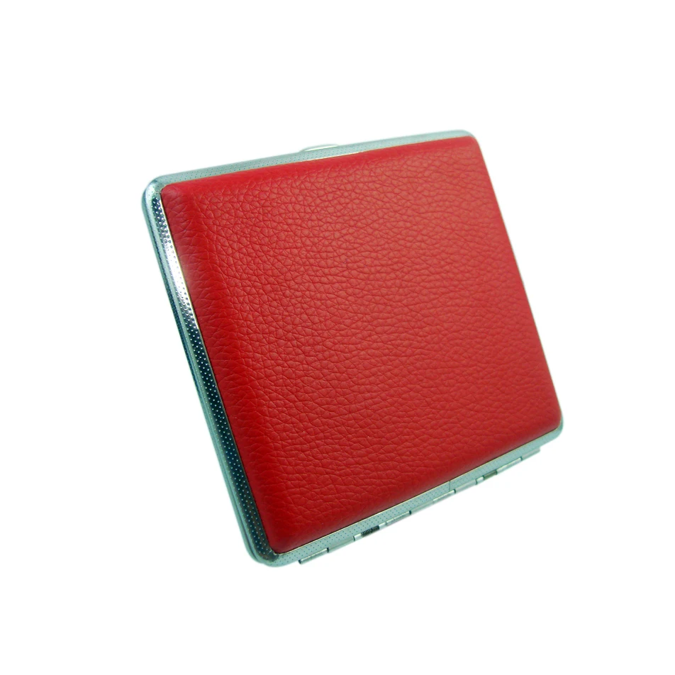 Подлинный металлический держатель для сигарет, табака, контейнер, коробка для хранения, кожаный портсигар, для подарка курильщикам