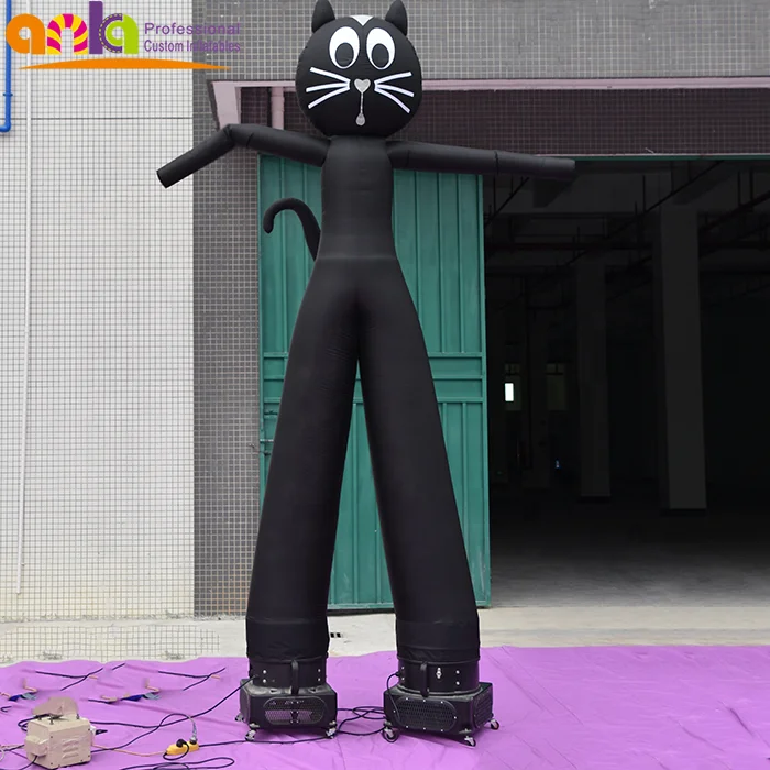 High quality double legs air dancer inflatable cat for advertising