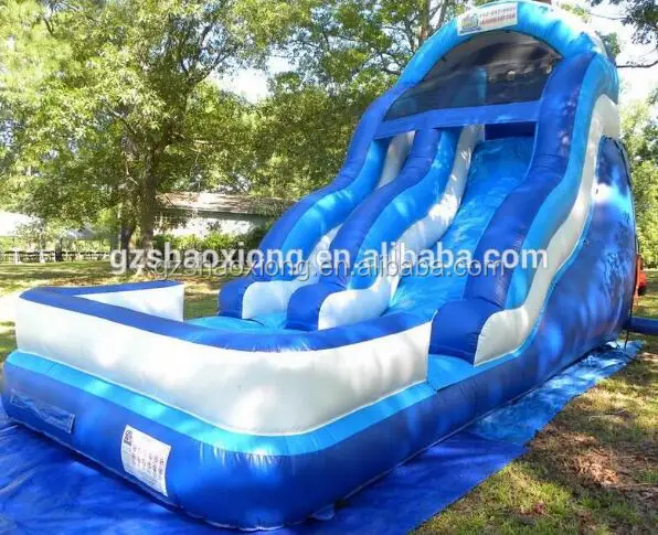 Надувная влажная горка с бассейном, детская влажная горка, горки для бассейна