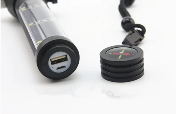 Универсальный перезаряжаемый светодиодный фонарик на солнечной батарее с 7 режимами Автомобильный аварийный выключателем для окна резаком ремня безопасности компасом