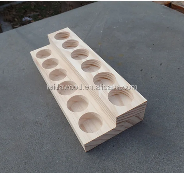 super factory customized wooden essential oil bottle holder, 5-15ml bottle wooden rack
