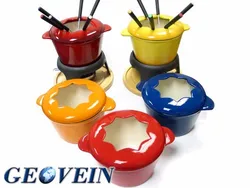Amazon Hot Selling Cast Iron Personalized Fondue Pot Grilled Cheese Maker For Sale
