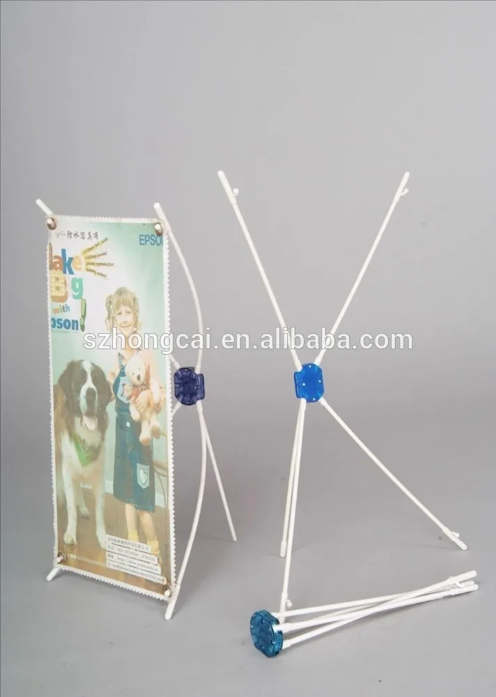 Tabletop x banner stand display rack