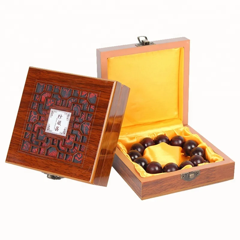 Custom Hand Made Antique Carved Packaging Wooden Gift Craft Box with Hinge