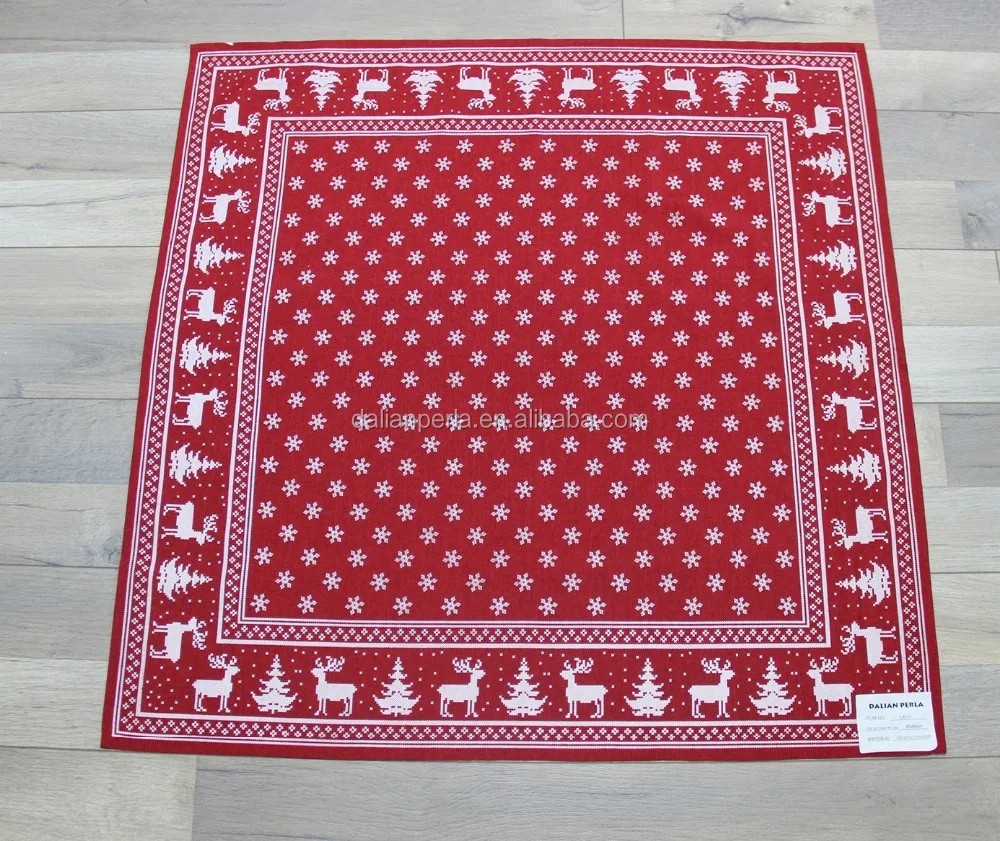 Рождественская скатерть, скатерть с принтом оленей, снежинок, Рождественская елка, дизайн для скатерти на Рождество