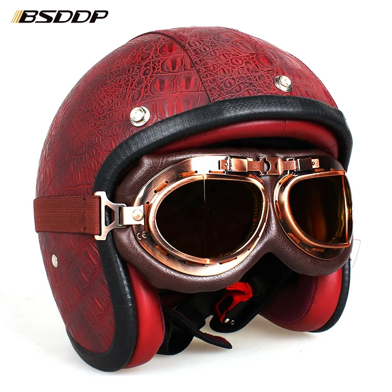 BSDDP Motorcycle Goggles Glasses Vintage Motorbike Classic Goggles Retro For Harley Protection Eyewear UV Protection