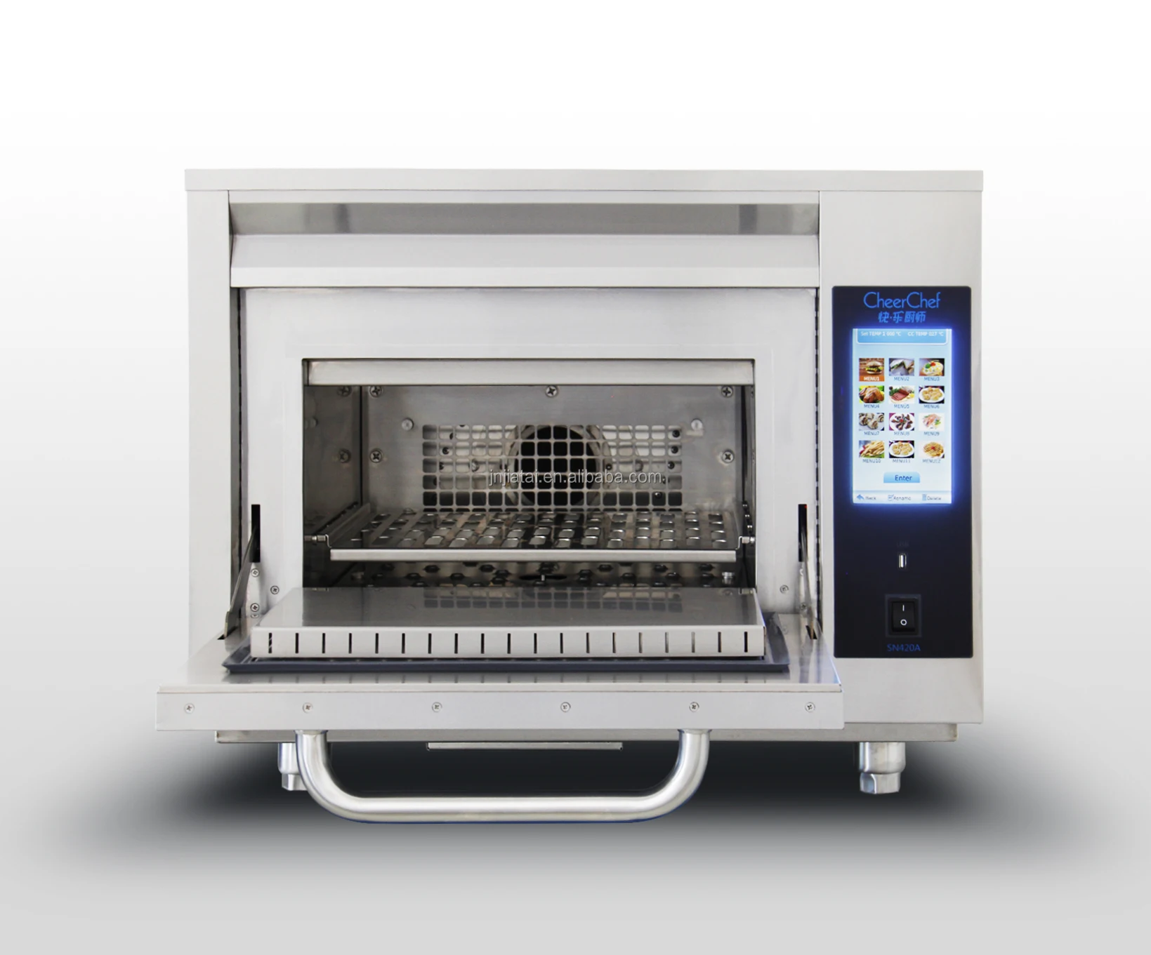 15 times faster,introducing high-speed bakery oven with microwave,impinged air, convection and smart menu