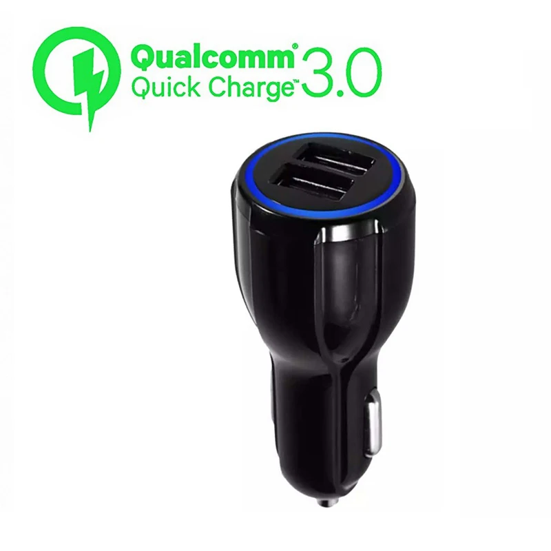 
Dual USB Car Charger 3.1A Quick Charging QC3.0 QC2.0 Mobile Phone Car Charger 