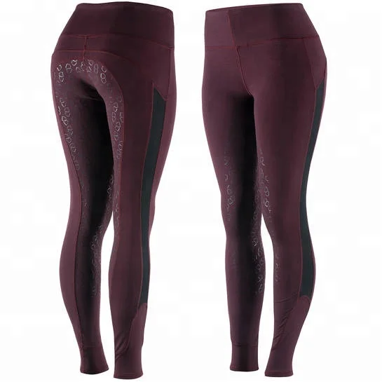 High quality Equestrian Thick  Full Seat Silicone Racer Pants Polyester Horse Riding Breeches