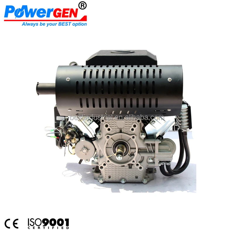 Best Seller!!! POWERGEN  OHV Horizontal Shaft 20HP V Twin 2 Cylinder Air Cooled Gasoline Engine
