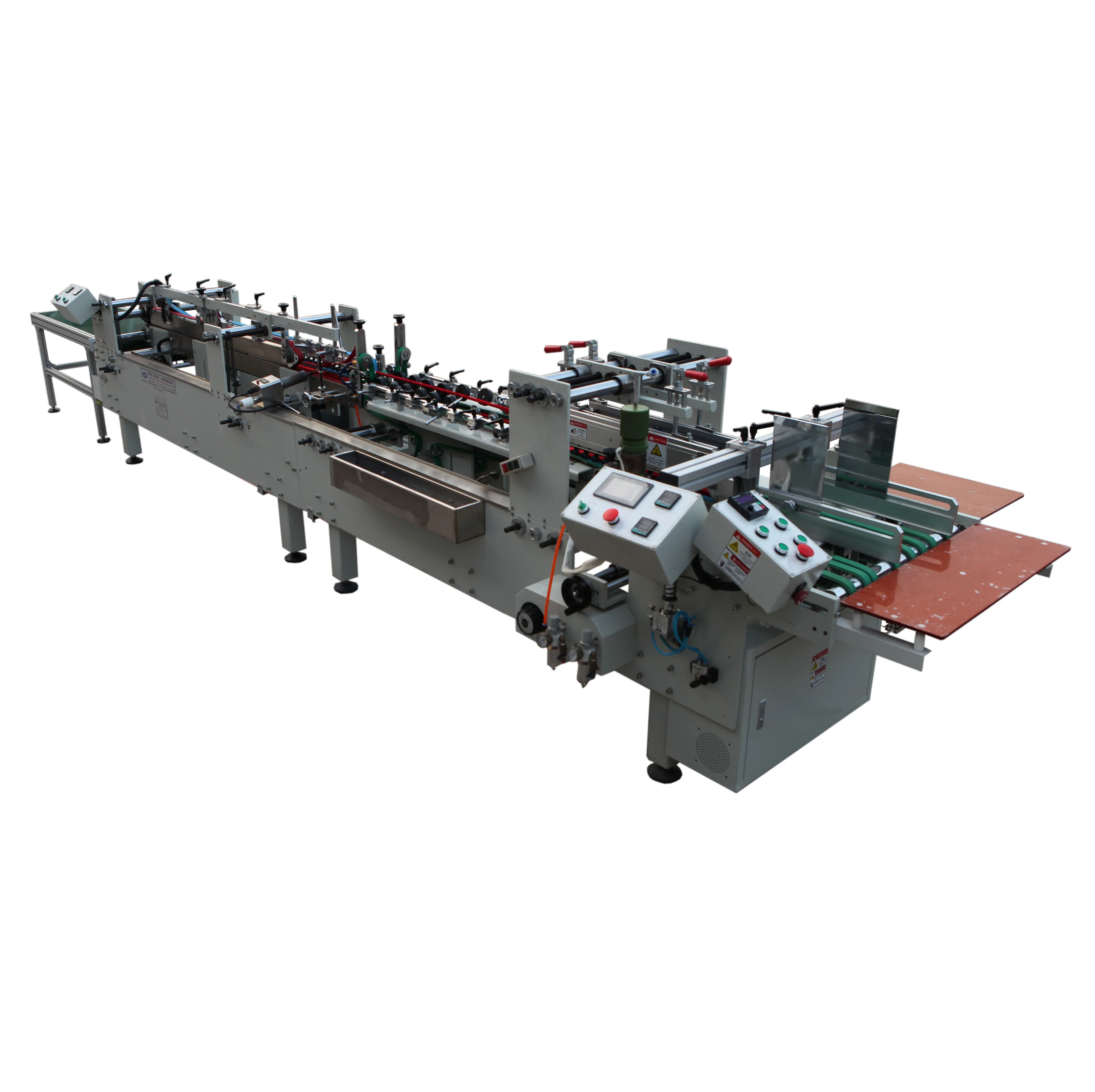 glue sticking making machine,automatic pasting PVC PET packing box machine with fast speed,toden machinery factory