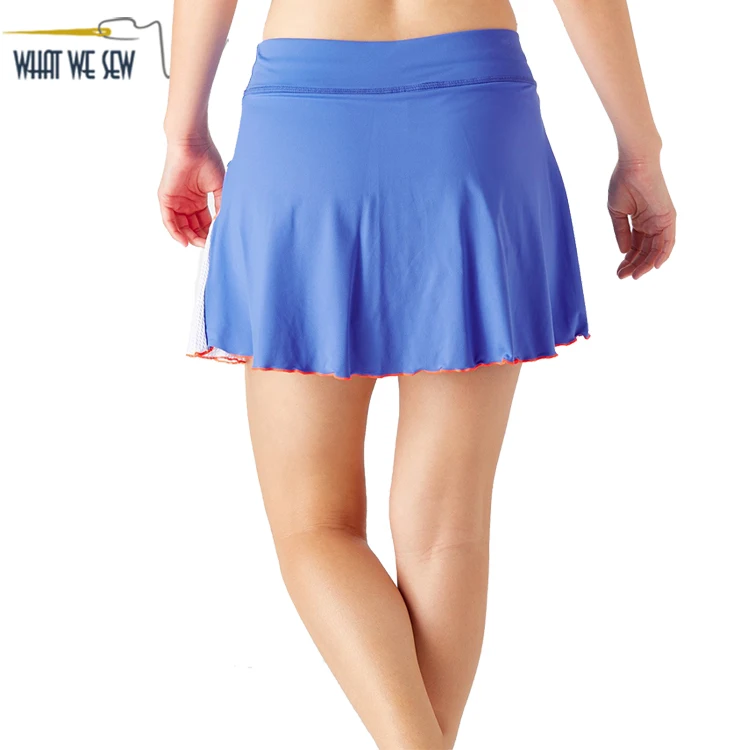 Защитная Сетчатая панель с цветными блоками UPF 50, легкий женский комплект из двух предметов, юбка для тенниса