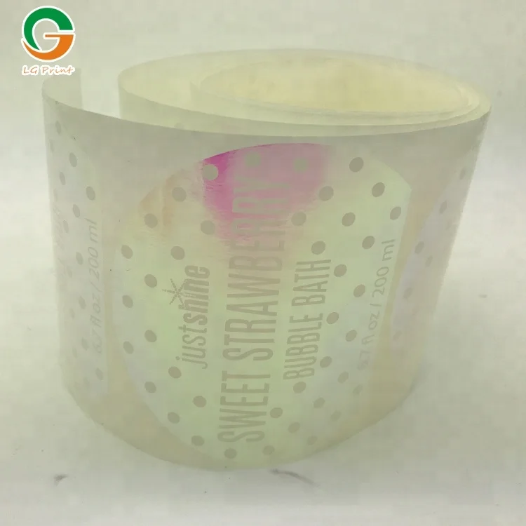 Waterproof custom wine bottle adhesive sticker labels printing