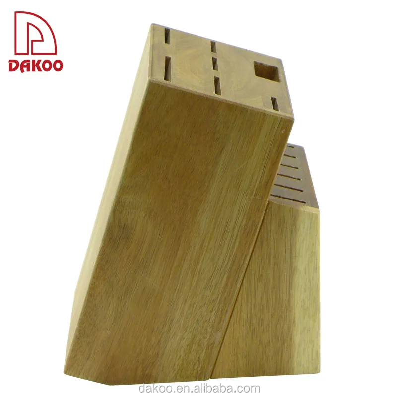Acacia Wood and Pine Wood Knife Block for 13pcs Knife Set Universal Knife Block