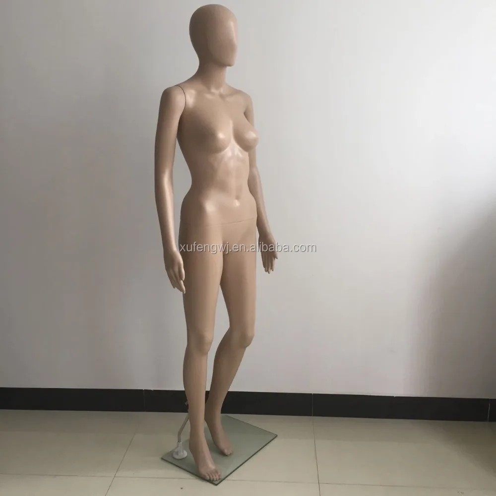 
Cheap Clothing Display Model Standing Skin Color Egg Head Faceless Fashion Abstract Face Female Mannequin 