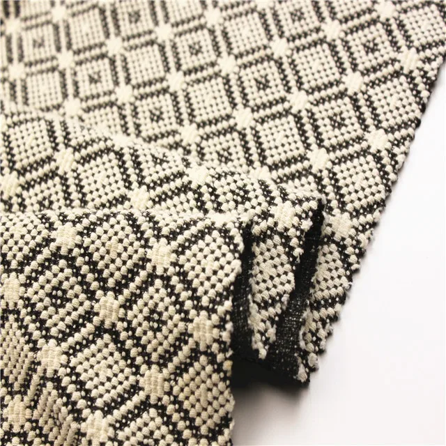 New trend black and white jacquard knitting  women skirt suit fabric for Garment