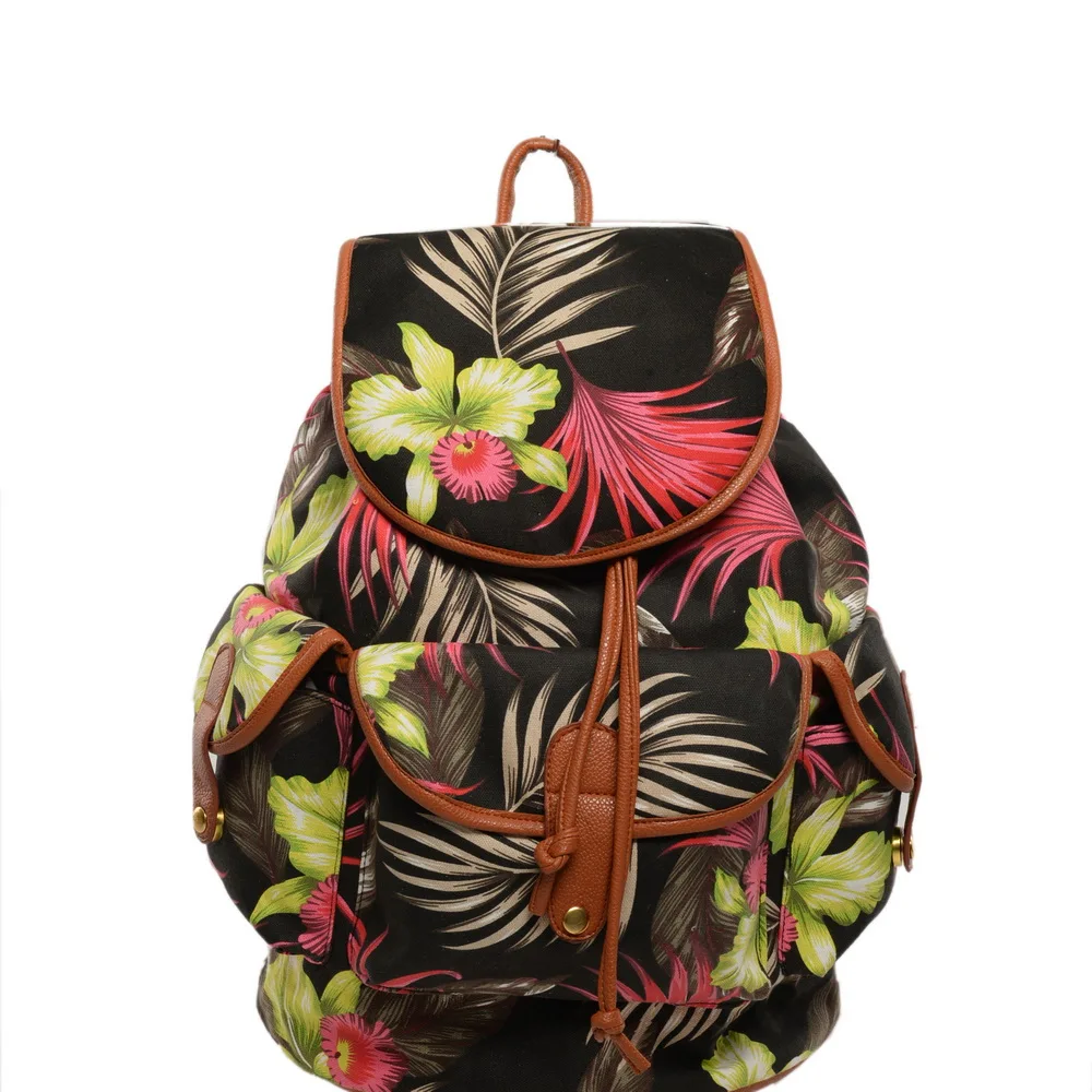 HEC Hot New Products Korean Style High School Fashion Canvas Backpack For Girls