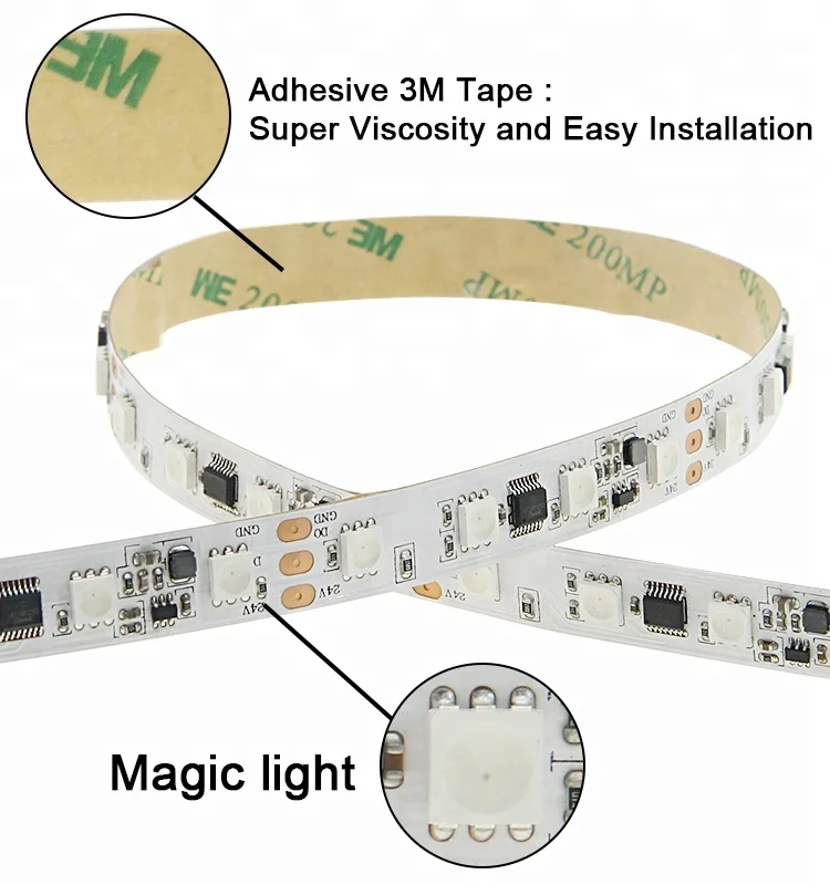 Dream Color 24V 60LEDS/M 5050SMD UCS9812 Led Strip Light