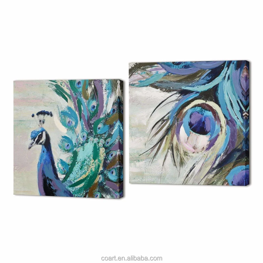 Красивый павлин Холст Искусство украшения стен картины на холсте для настенного искусства