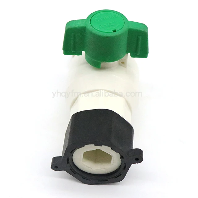 Plastic PPR Ball Valves ABS Handle Gardening Greenhouse light weight cheap price pressure water plastic ball valve with nut